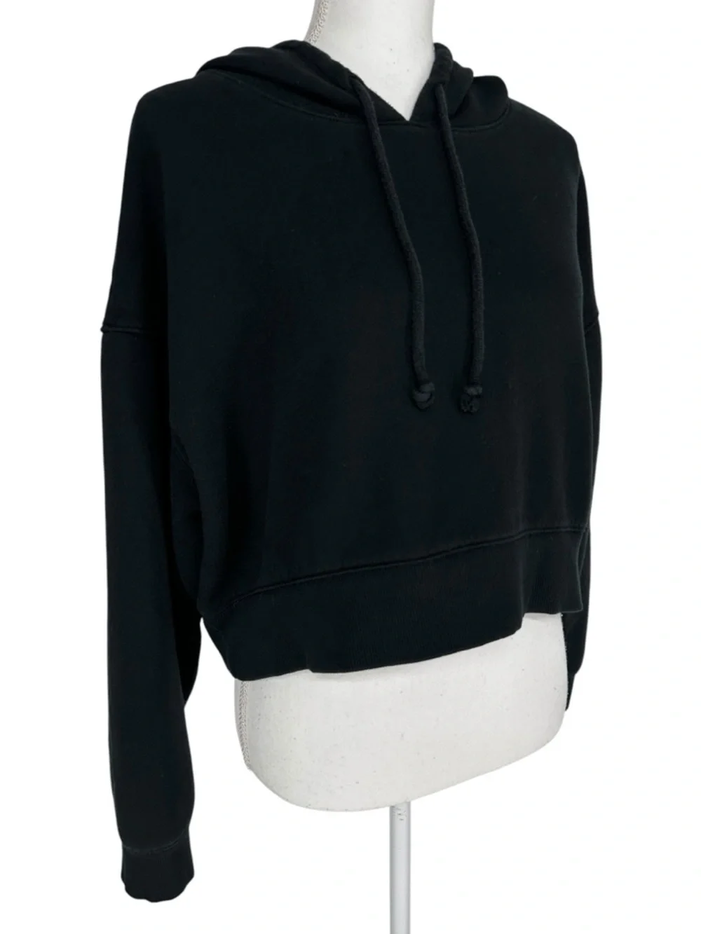 WILD FABLE / Black Crop Hoodie / XL / Goth Emo Alt Girl Athleisure Indie Sleeze - Picture 4 of 6